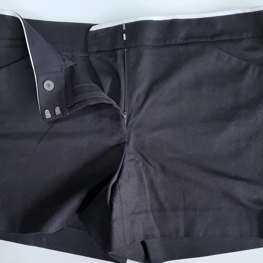 White House Black Market Black Shorts with White Accents